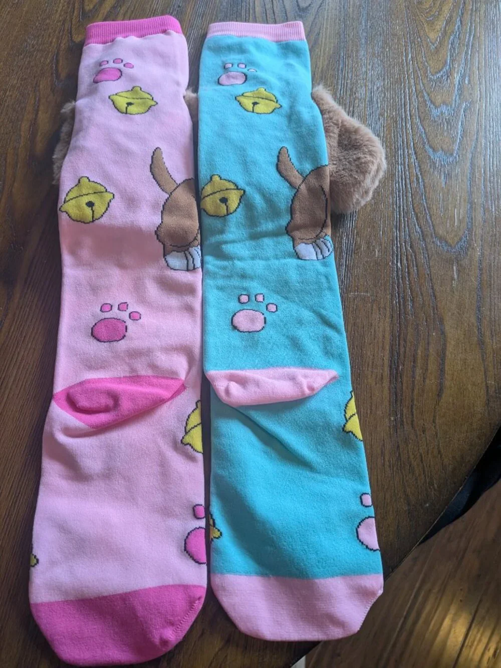 Kids Character Puppy Knee High Socks Girls NEW